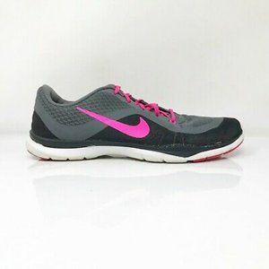 Nike Womens Flex TR 6 831217-003 Gray Pink Running Shoes Sneakers